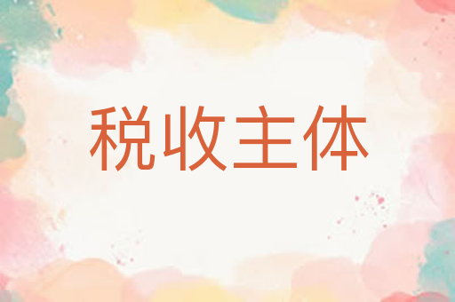税收主体