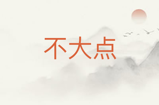 不大点