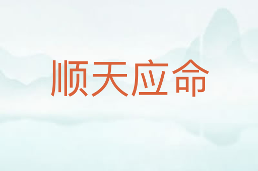 顺天应命