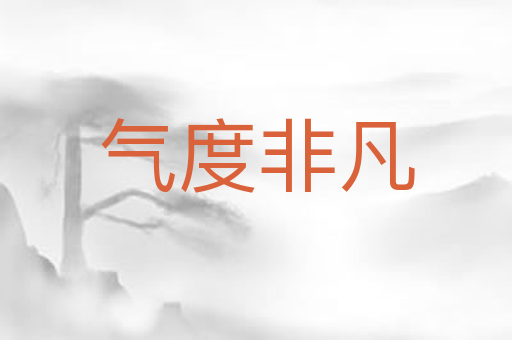 气度非凡