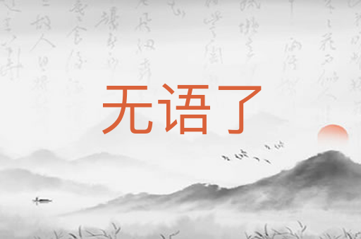 无语了