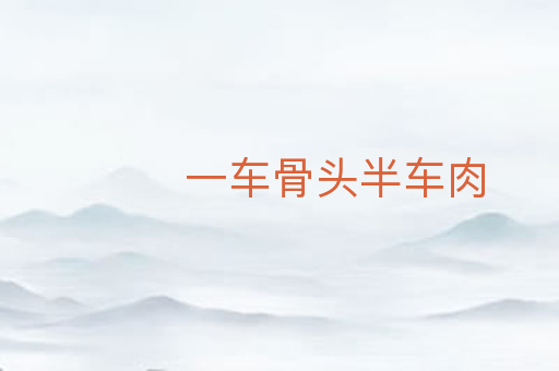 一车骨头半车肉