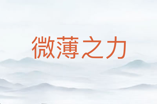 微薄之力