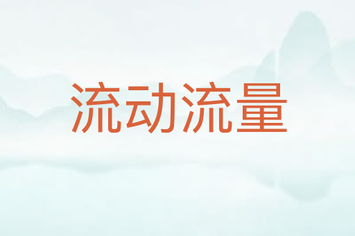 流动流量