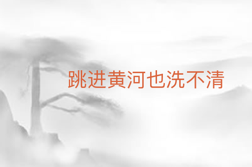 跳进黄河也洗不清