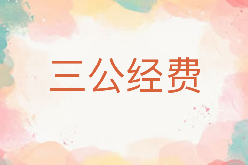 三公经费