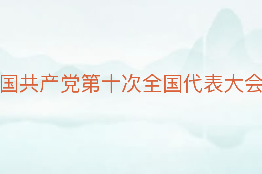 中国共产党第十次全国代表大会