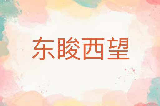 东睃西望