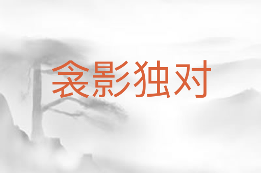 衾影独对