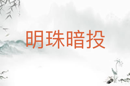 明珠暗投