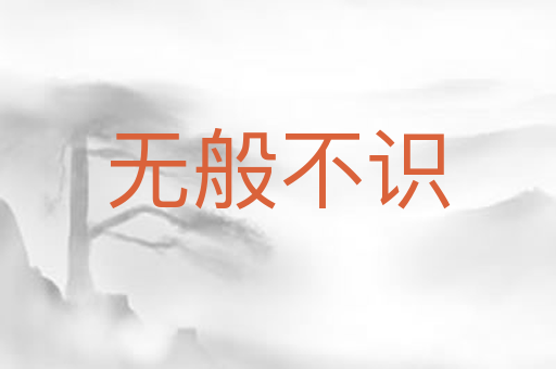 无般不识