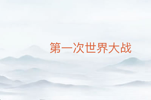 第一次世界大战