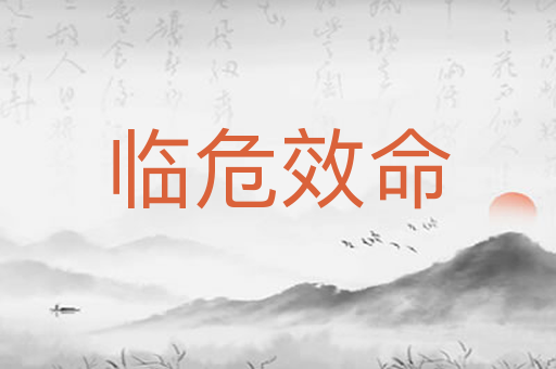 临危效命