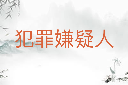 犯罪嫌疑人