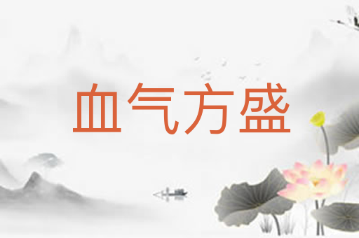 血气方盛