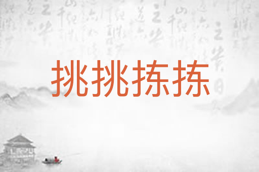 挑挑拣拣