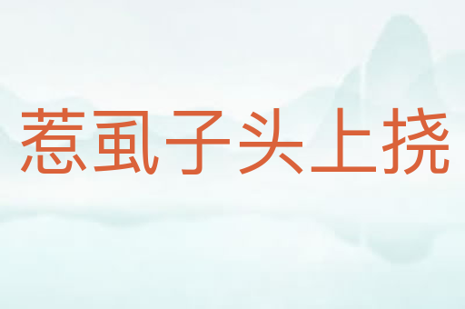 惹虱子头上挠