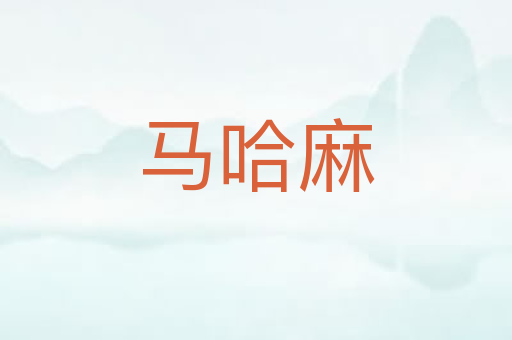 马哈麻