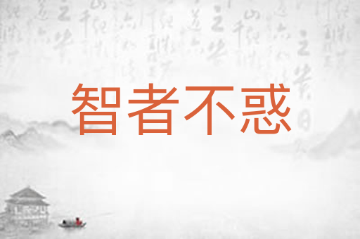 智者不惑