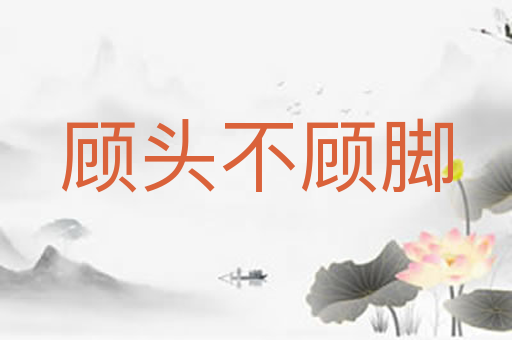 顾头不顾脚