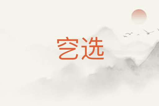 穵选