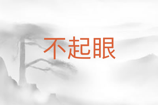 不起眼