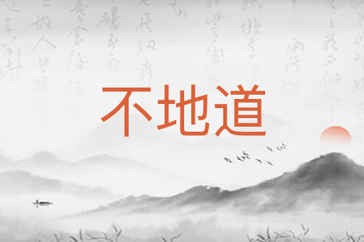 不地道