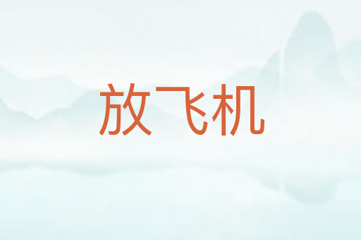 放飞机