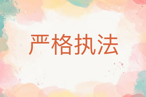 严格执法