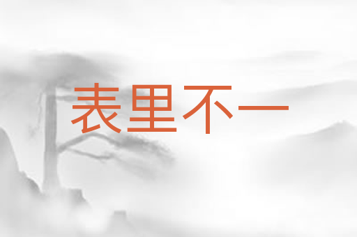 表里不一