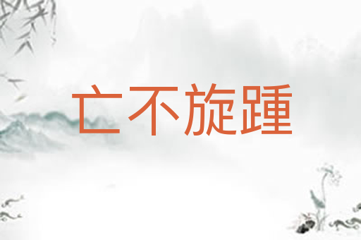 亡不旋踵