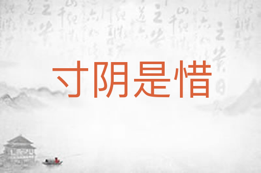 寸阴是惜
