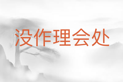 没作理会处