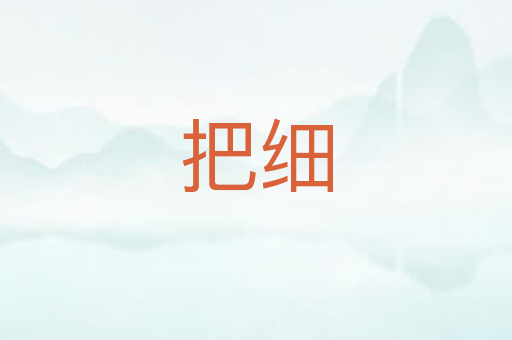 把细