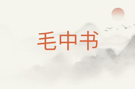 毛中书