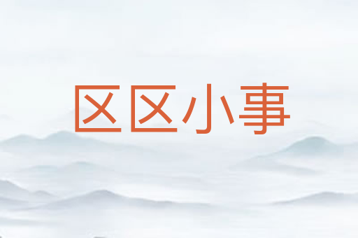 区区小事