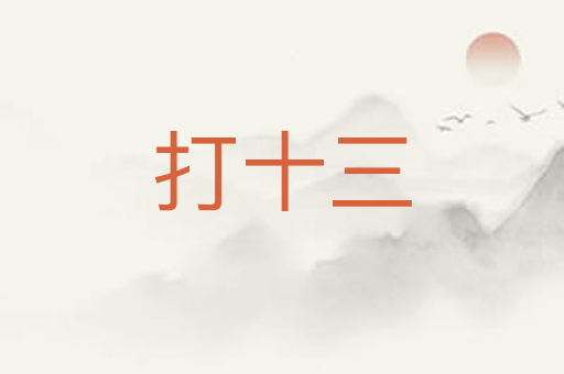 打十三
