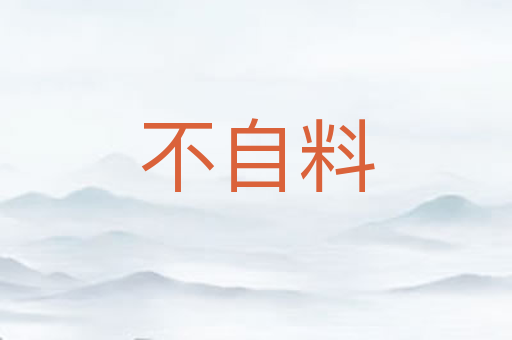 不自料