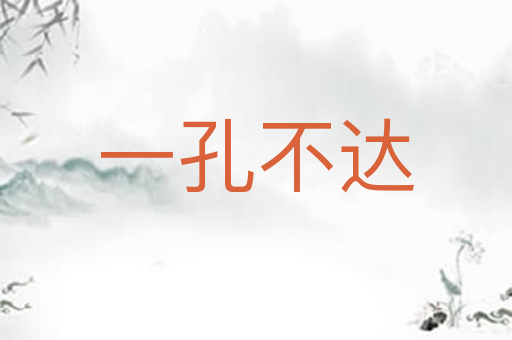 一孔不达