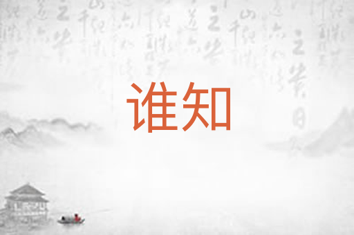 谁知
