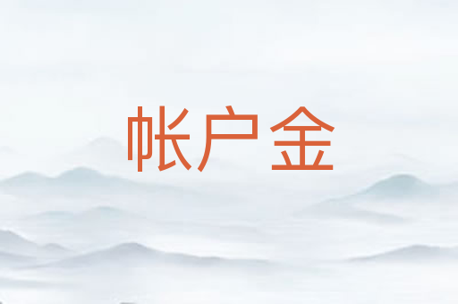 帐户金