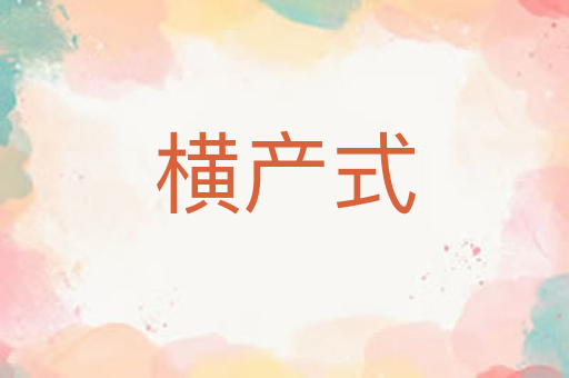 横产式