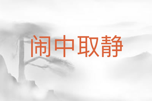 闹中取静
