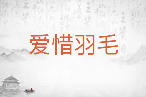 爱惜羽毛