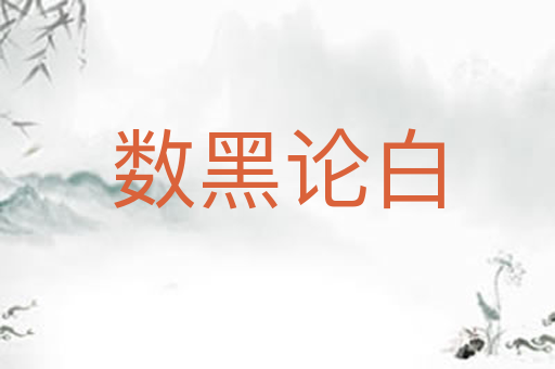 数黑论白