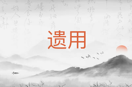遗用