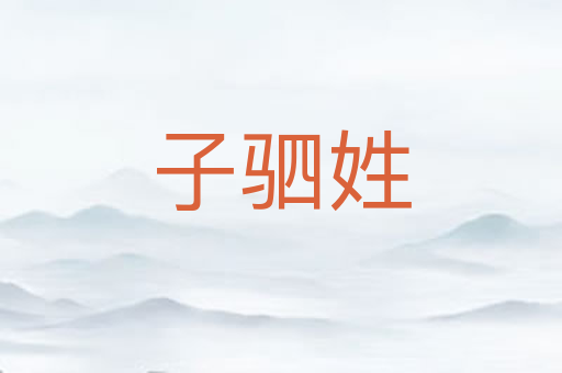 子驷姓