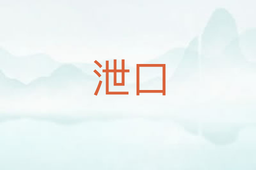 泄口