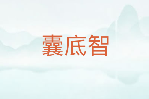 囊底智