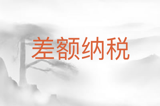 差额纳税